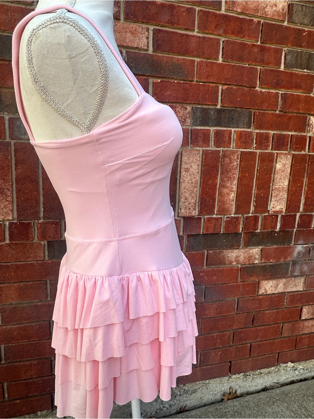 JoyLab Light Pink Ruffled Slip Dress Romper - Picture 6 of 9